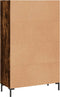 vidaXL - Hoge - kast - 69,5x31x115 - cm - bewerkt - hout - gerookt - eikenkleurig