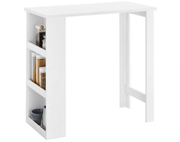 SoBuy FWT17-II-W - Bartafel - Hoge Keukentafel voor Kleine Ruimtes - Wit - 112 x 57 x 106 cm