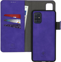 iMoshion Hoesje Geschikt voor Samsung Galaxy A51 Hoesje Met Pasjeshouder - iMoshion Uitneembare 2-in-1 Luxe Bookcase - Paars