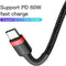 Baseus CATKLF-G91 - USB-C Kabel - 100cm PD Fast Charge 3A - Zwart