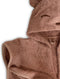 Nuuroo Badponcho - Badcape - Capouchon met lief gezicht en berenoren - Bruin - Meisje - Biologisch katoenen badstof badponcho 0 tot 2 jaar