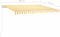 vidaXL - Luifel - handmatig - uittrekbaar - 450x350 - cm - geel - en - wit