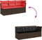 vidaXL - Tuinbank - met - kussens - 3-zits - poly - rattan - bruin
