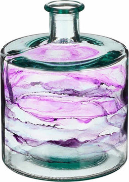 Mica Decorations Vaas Guan - 20.5x20.5x26 cm - Glas - Paars