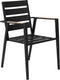 TAVIANO - Tuinstoel set van 4 - Zwart - Aluminium