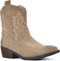 PS Poelman BILA - Dames Cowboylaarzen - Western hak 4,5 cm - Light Beige