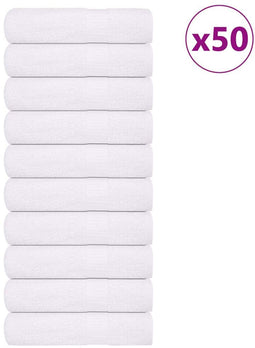 vidaXL - Handdoeken - 50 - st - 50x100 - cm - 360 - g/m² - 100% - katoen - wit