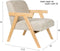 Housecraft Living Panadero Fauteuil met armleuning Hout Naturel/ Beige