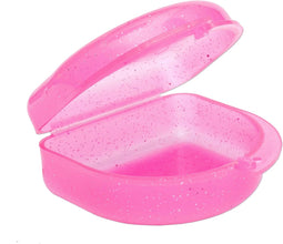 Dental Aesthetics Deep - Opberghoes Gebitsbeschermer - Compact en Duurzaam - Glitter Roze