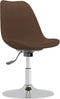 vidaXL - Eetkamerstoelen - draaibaar - 4 - st - stof - bruin