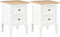 vidaXL Nachtkastje - 2 lades - MDF - wit - 35x30x49 cm (2 stuks)