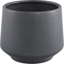 PTMD Mexa Ronde Bloempot - H15,5 x Ø19 cm - Keramiek - Zwart