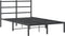 vidaXL - Bedframe - met - hoofdbord - metaal - zwart - 120x190 - cm