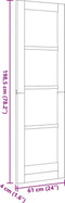 vidaXL - Interne - Deur - 'ORKDAL'Wit - 61x198,5x4 - cm - Massief - Vurenhout
