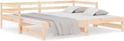 vidaXL - Uitschuifbare - slaapbank - zonder - matras - 90x190 - cm