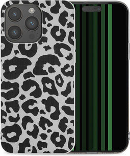 iMoshion Hoesje Geschikt voor iPhone 15 Pro Max Hoesje Siliconen - iMoshion Design hoesje - Goud / Leopard Transparent