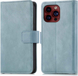 iMoshion Hoesje Geschikt voor iPhone 15 Pro Hoesje Met Pasjeshouder - iMoshion Luxe Bookcase - Lichtblauw