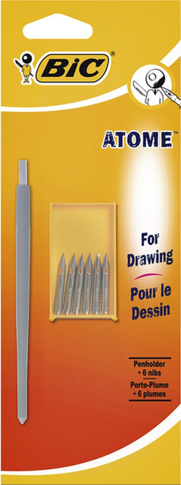 BiC Atome omsteekpenhouder + 6 extra pennetjes