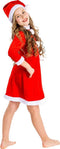 Dressforfun Meisjes kerstelf kostuum 152 - Verkleedkleding met sneeuwballen - Inclusief kerstmuts