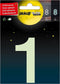 Pickup Glow in the dark Huisnummer 1 - 7 5 cm