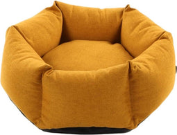 FLAMINGO - Hondenmand - met - rits - Ziva - hexagonaal - 50x18 - cm - okerkleurig