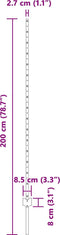 vidaXL - Fietspalen - 22 - stuks - U-kanaal - 160 - cm - Gegalvaniseerd - Staal