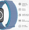 imoshion Nylon⁺ bandje - Geschikt voor Apple Watch 1, 2, 3, 4, 5, 6, 7, 8, 9, 10, SE, Ultra (2) - 44/45/46/49 mm - Blauw - One Size