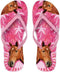 Plenty Gifts Slipper - Flip Flop Paard - Maat 37-39 - Roze/Bruin