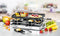 Rommelsbacher Raclettegrill RC 1400 – 8 personen – omkeerbare grillplaat met crêpevormen – gourmetstel met pannen en spatels – antiaanbaklaag – 1500W