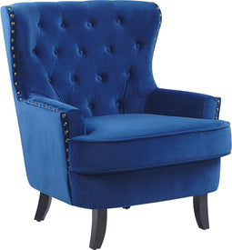 Fauteuil VIBORG II Fluweel Marineblauw