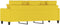 vidaXL - Driezitsbank - 180 - cm - stof - lichtgeel