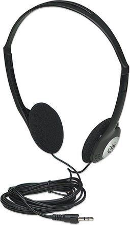 Manhattan - Stereo Hoofdtelefoon - Bedraad 3,5mm jack - Zwart