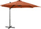 vidaXL - Zweefparasol - met - paal - en - LED-verlichting - 300 - cm - terracottakleur