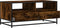 vidaXL - Salontafel - 100x50x45 - cm - bewerkt - hout - en - metaal - gerookt - eiken