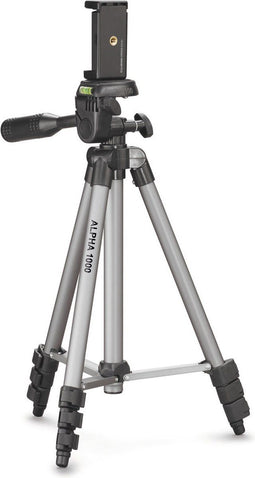 Cullmann Alpha 1000 Mobile | Aluminium statief voor smartphone en camera | Kleur: zilvergrijs