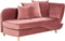 MERI II - Chaise longue - Roze - Rechterzijde - Fluweel