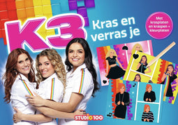 K3 boek - Kras en verras je - met krasplaten, kraspen en kleurplaten