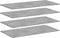 vidaXL - Wandschappen - 4 - st - 100x50x1,5 - cm - bewerkt - hout - betongrijs
