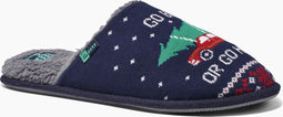 Reef X Tipsy Elves - Pantoffels heren - Imitatie lam gewatteerd voetbed - Blauw