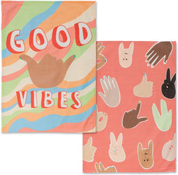 Set van 2 theedoeken Good Vibes | Aware