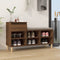 vidaXL - Schoenenkast - 102x36x60 - cm - bewerkt - hout - bruin - eikenkleur