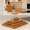 Deleca 3-delige Snijplankenset Bali met Houder - Snijplanken (40x30 | 33x24 | 26x18 cm) - Voor