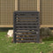 vidaXL - Compostbak - 82,5x82,5x99,5 - cm - massief - grenenhout - grijs