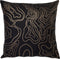 Dutch Decor Sierkussen River - Polyester - Zwart / Goud - 45x45 cm (BxD) - Raven