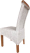 SVJ Eetkamerstoel Vierkant - 54 x 47 x 97 cm - Rotan - Wit