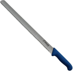 Merkloos Shoarmames 35.5 cm - RVS Gekarteld Lemmet - Blauw Kunststof Heft