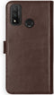 Selencia Hoesje Geschikt voor Huawei P Smart (2020) Hoesje Met Pasjeshouder - Selencia Echt Lederen Bookcase - Bruin