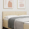 vidaXL - Hoofdbord - Knop - Gepongeerd - Crème - 140 - cm - Stof