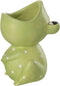 J-Line bloempot Kikker Open Mond Dolomiet - keramiek - groen - small