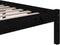 vidaXL - Bedframe - massief - hout - zwart - 120x200 - cm
